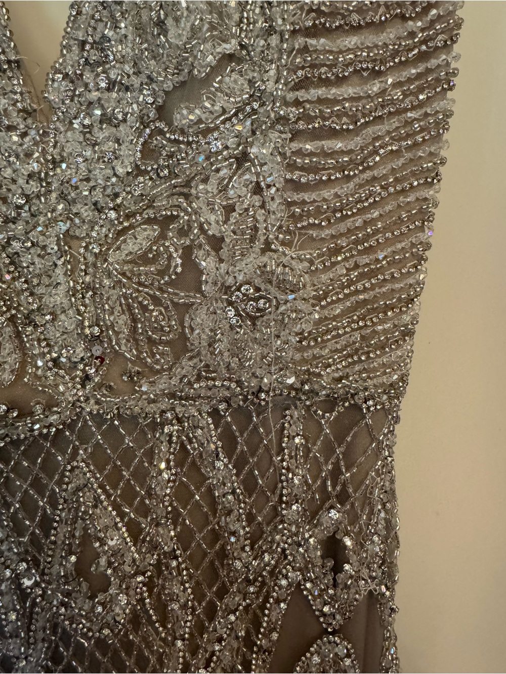 Jovani Silver Beaded Prom Gown - Picture 9 of 9